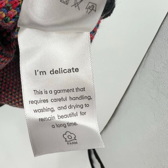 Farm Rio Anthropologie TROPICAL GARDEN SWEATER MIDI mock neck DRESS size large - Picture 9 of 11